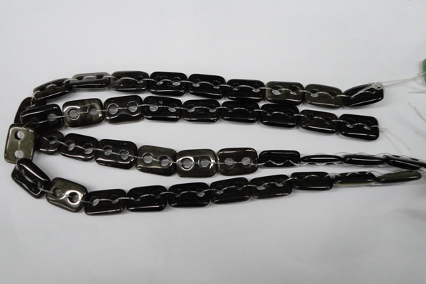 CFG322 15.5 inches 15*20mm carved rectangle golden obsidian beads