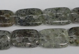 CFG323 15.5 inches 15*20mm carved rectangle moss quartz beads