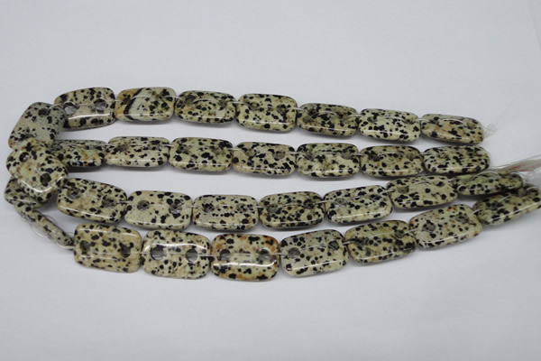 CFG329 15.5 inches 18*25mm carved rectangle dalmation jasper beads