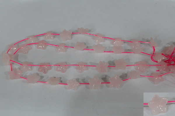 CFG507 15.5 inches 15*15mm carved flower rose quartz beads