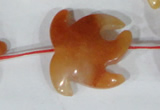 CFG511 15.5 inches 24*28mm carved animal red aventurine beads