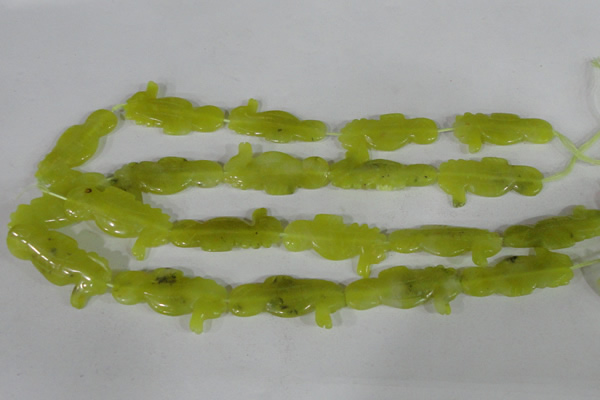 CFG515 15.5 inches 18*34mm carved animal Korean jade beads