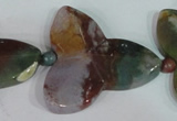CFG522 15.5 inches 34*37mm carved flower Indian agate beads