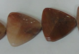 CFG529 15.5 inches 25*25mm carved triangle agate gemstone beads