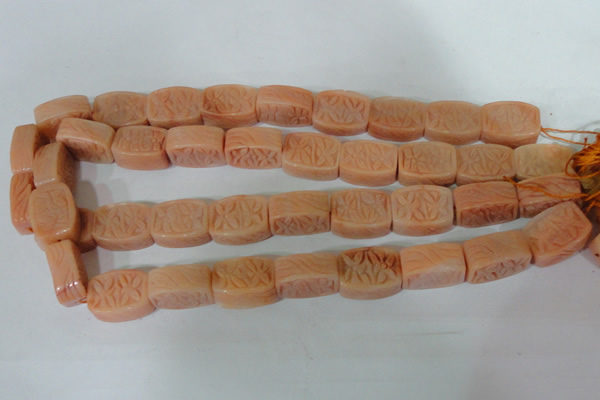 CFG548 15.5 inches 15*20mm carved brick red aventurine beads