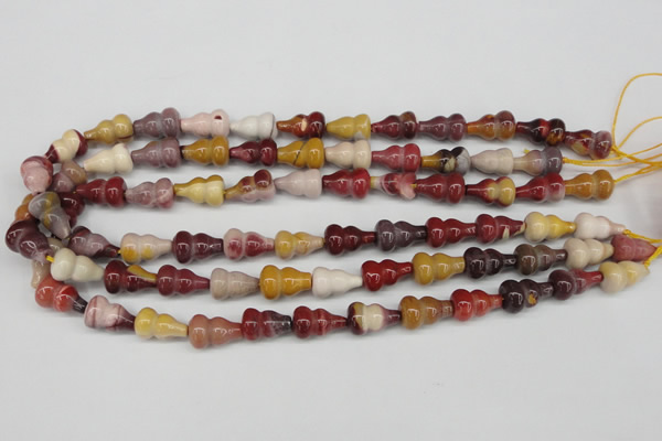 CFG62 15.5 inches 10*16mm carved calabash mookaite gemstone beads