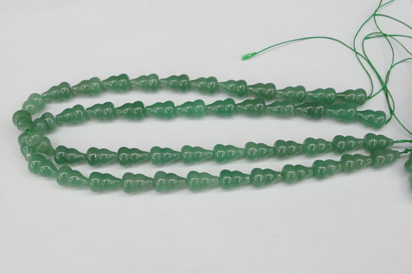 CFG66 15.5 inches 10*16mm carved calabash green aventurine beads