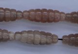 CFG755 15.5 inches 10*30mm carved rice natural moonstone beads