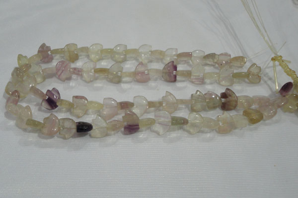 CFG765 15.5 inches 10*15mm carved animal fluorite gemstone beads