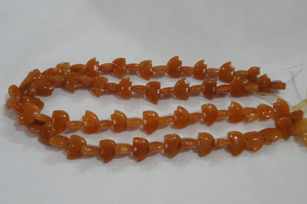 CFG771 15.5 inches 10*15mm carved animal red aventurine beads
