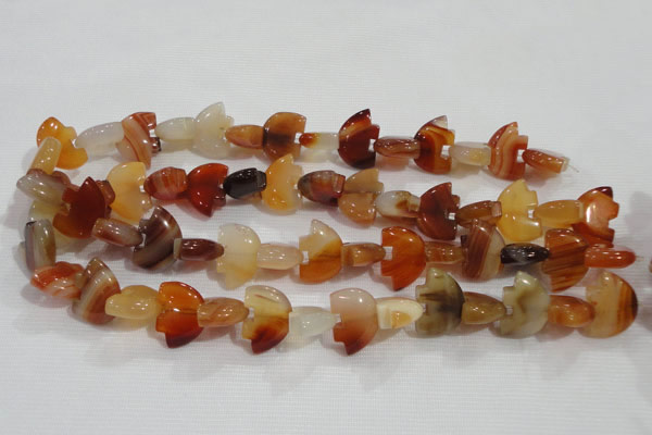 CFG790 12.5 inches 14*18mm carved animal red agate gemstone beads