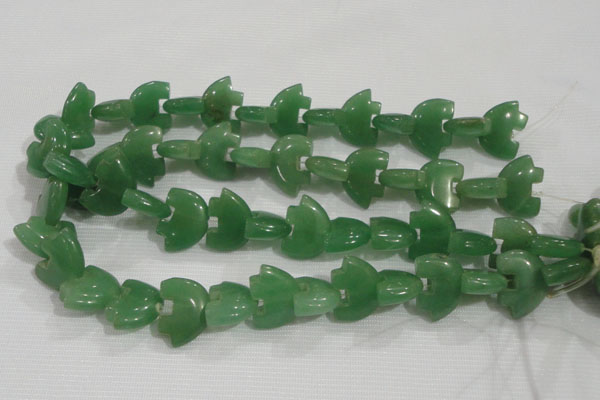 CFG798 12.5 inches 14*18mm carved animal green aventurine beads
