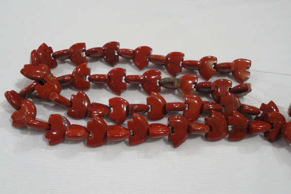 CFG805 12.5 inches 14*18mm carved animal red jasper beads