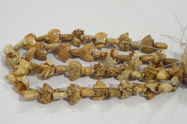 CFG807 12.5 inches 14*18mm carved animal picture jasper beads