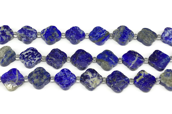 CFG998 15 inches 16mm - 17mm carved flower lapis lazuli beads