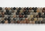 CFJ218 15.5 inches 8mm faceted round fancy jasper beads