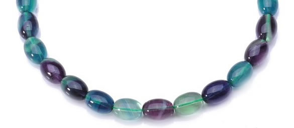 CFL10 16 inch 12*16mm egg-shaped AA grade natural fluorite beads