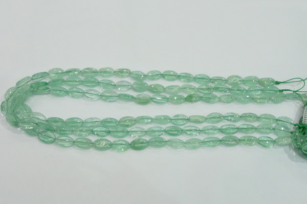 CFL101 15.5 inches 8*12mm oval natural green fluorite gemstone beads