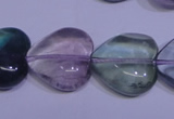 CFL1057 15 inches 20*20mm heart natural fluorite gemstone beads