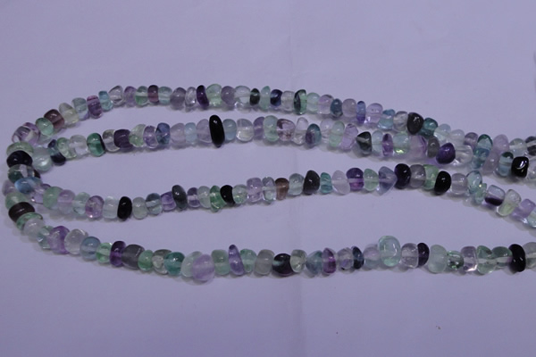 CFL1077 15 inches 5*8mm nuggets natural fluorite gemstone beads