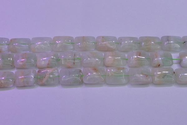 CFL1228 15.5 inches 18*25mm rectangle green fluorite gemstone beads