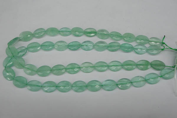 CFL125 15.5 inches 12*16mm faceted oval green fluorite beads