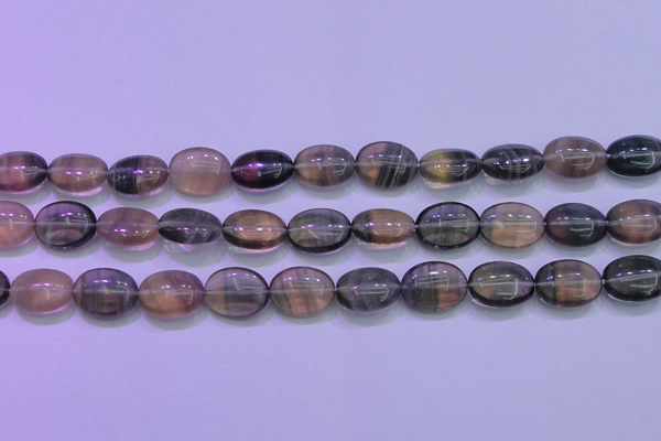 CFL1341 15.5 inches 12*16mm oval purple fluorite gemstone beads