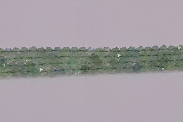 CFL1401 15.5 inches 6mm faceted nuggets green fluorite beads