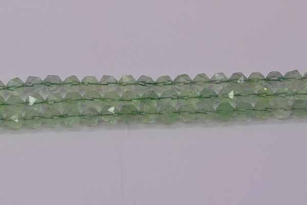 CFL1403 15.5 inches 10mm faceted nuggets green fluorite beads