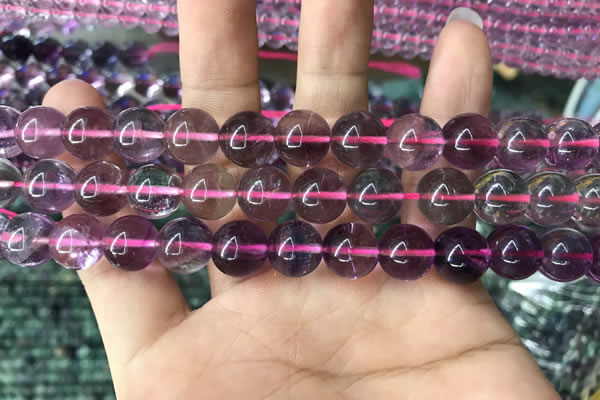CFL1499 15.5 inches 12mm round purple fluorite gemstone beads