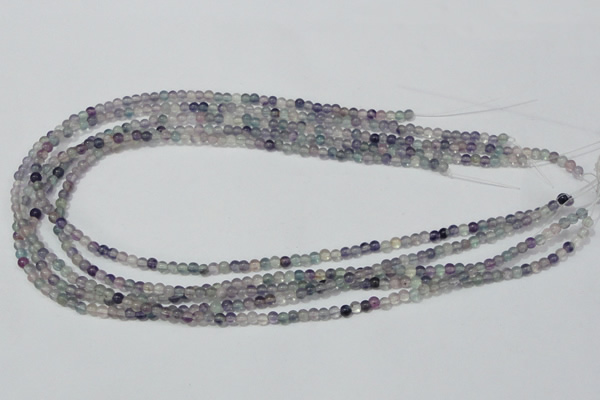 CFL150 15.5 inches 4mm round natural fluorite gemstone beads wholesale