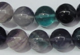 CFL154 15.5 inches 14mm round natural fluorite gemstone beads wholesale