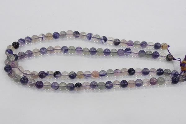 CFL202 15.5 inches 8mm round purple fluorite gemstone beads wholesale