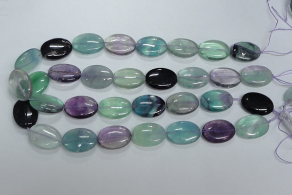 CFL318 15.5 inches 18*25mm oval natural fluorite beads wholesale