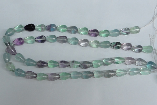 CFL327 15.5 inches 6*10mm teardrop natural fluorite beads