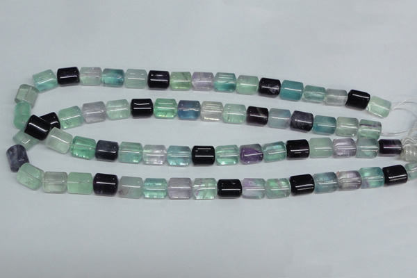 CFL329 15.5 inches 8*12mm flat column natural fluorite beads