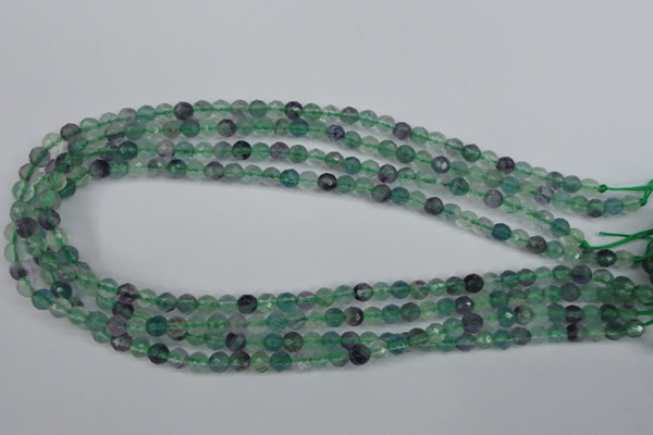 CFL51 15.5 inches 6mm faceted round AB grade natural fluorite beads