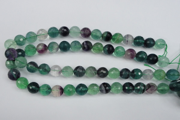 CFL55 15.5 inches 14mm faceted round AB grade natural fluorite beads