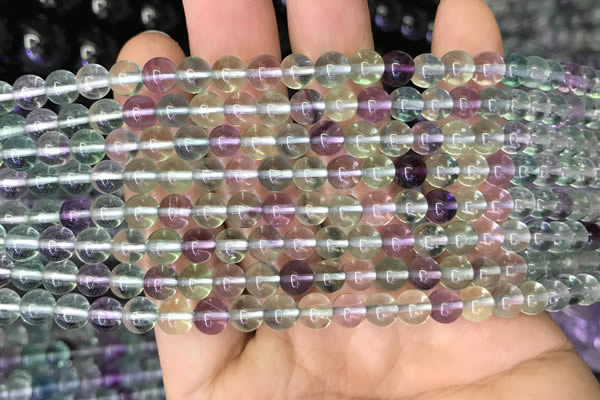 CFL581 15.5 inches 6mm round AAAA grade fluorite gemstone beads