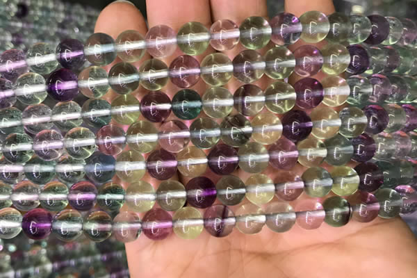 CFL587 15.5 inches 8mm round AAAAA grade fluorite gemstone beads