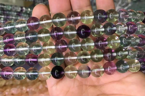 CFL588 15.5 inches 10mm round AAAAA grade fluorite gemstone beads
