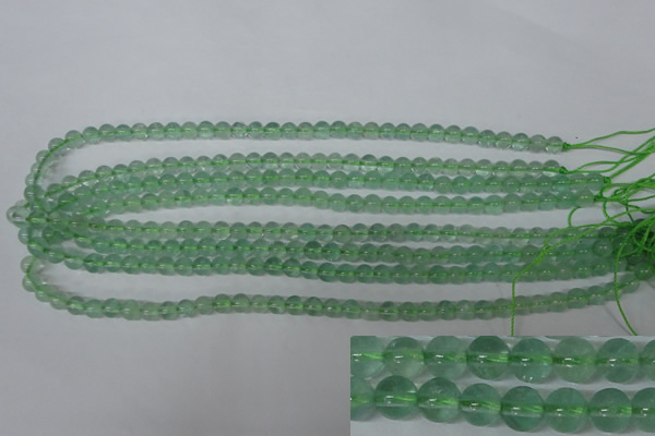 CFL601 15.5 inches 6mm round AB grade green fluorite beads wholesale