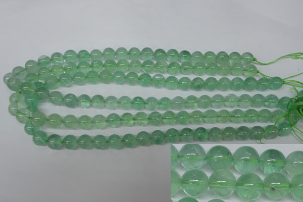 CFL603 15.5 inches 10mm round AB grade green fluorite beads wholesale