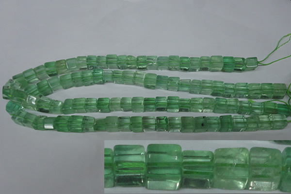 CFL632 15.5 inches 8*8mm cube green fluorite beads wholesale