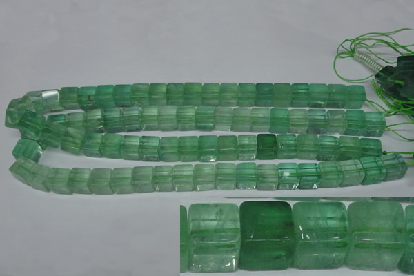 CFL633 15.5 inches 10*10mm cube green fluorite beads wholesale