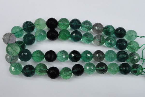 CFL66 15.5 inches 16mm faceted round A grade natural fluorite beads