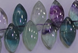 CFL701 Top-drilled 9*18mm marquise natural fluorite beads wholesale
