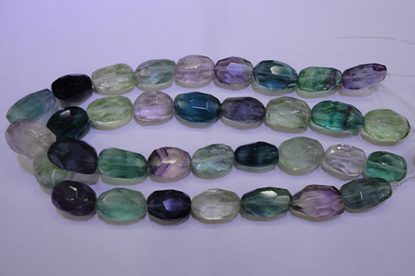 CFL728 15.5 inches 16*22mm faceted nuggets natural fluorite beads
