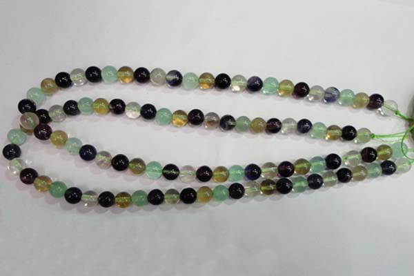 CFL753 15.5 inches 10mm round rainbow fluorite gemstone beads