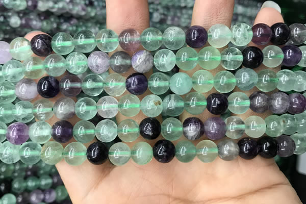 CFL925 15.5 inches 8mm round fluorite beads wholesale